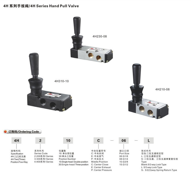 4h210-06 Airtac Pneumatic Hand Level Control Air Valves