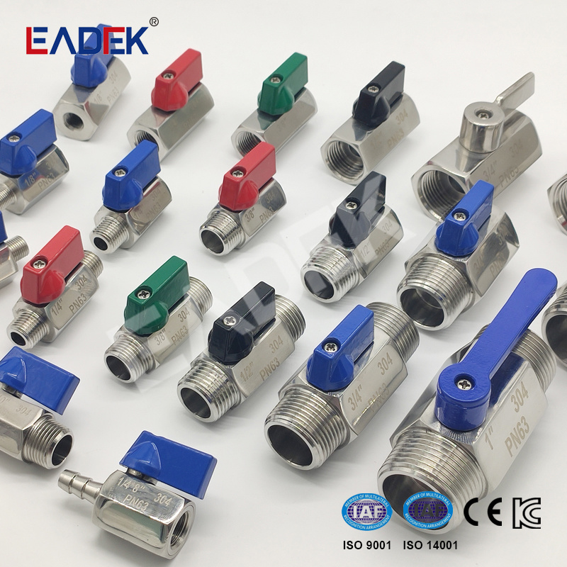 Stainless Steel Male Threaded Mini Ball Water Valve Manufacturer