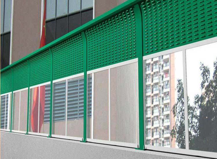Green Polycarbonate Highway Sound Barrier Wall Blue Residential Noise Barrier Fences
