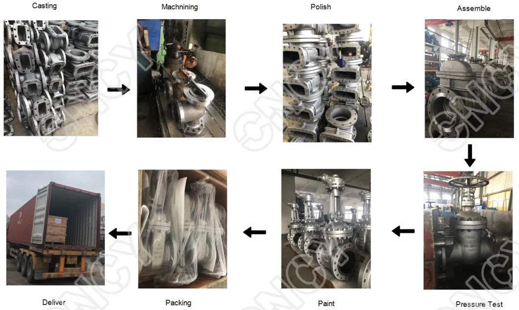 API600 Cast Steel RF/Rtj Type Flange Rising Stem Gate Valve Flange Valve