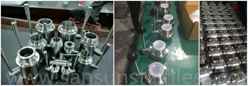 Sanitary Ball Valve Stainless Steel Three Way Clamped Ball Valve