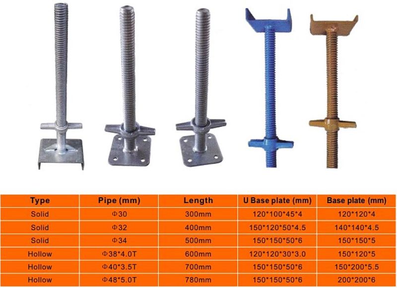 Scaffolding Tower Building Jack Adjustable Jack Base