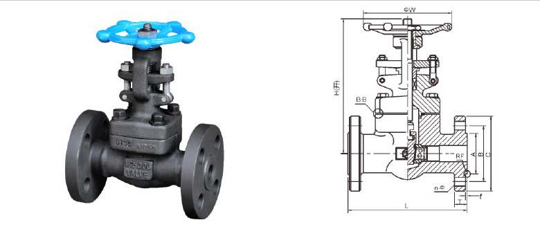 Small Size Welded Double Flange Forged Steel Gate Valve Globe Valve Check Valve Butterfly Valve
