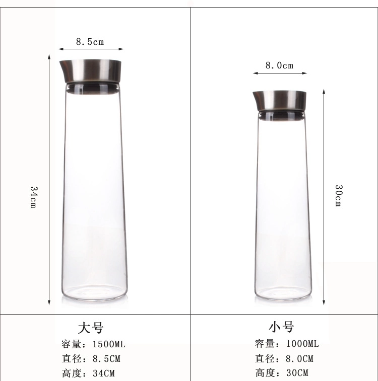 Hot Sale Home Appliance High Borosilicate Glass Cold Water Pot Glass Teapot Cold Water Kettle