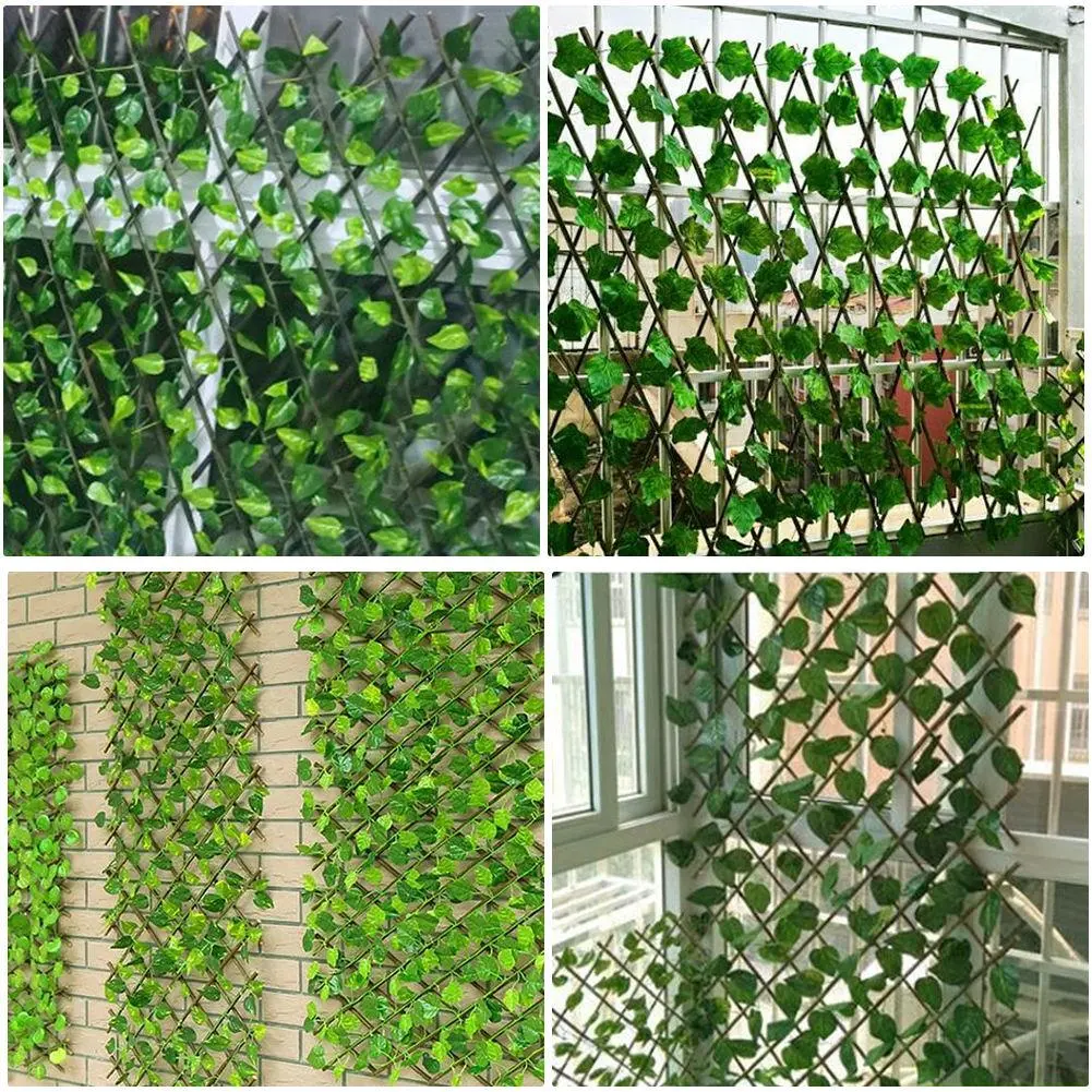Artificial Hedge Leaf Fence, Outdoor Indoor Artificial Grass Fence