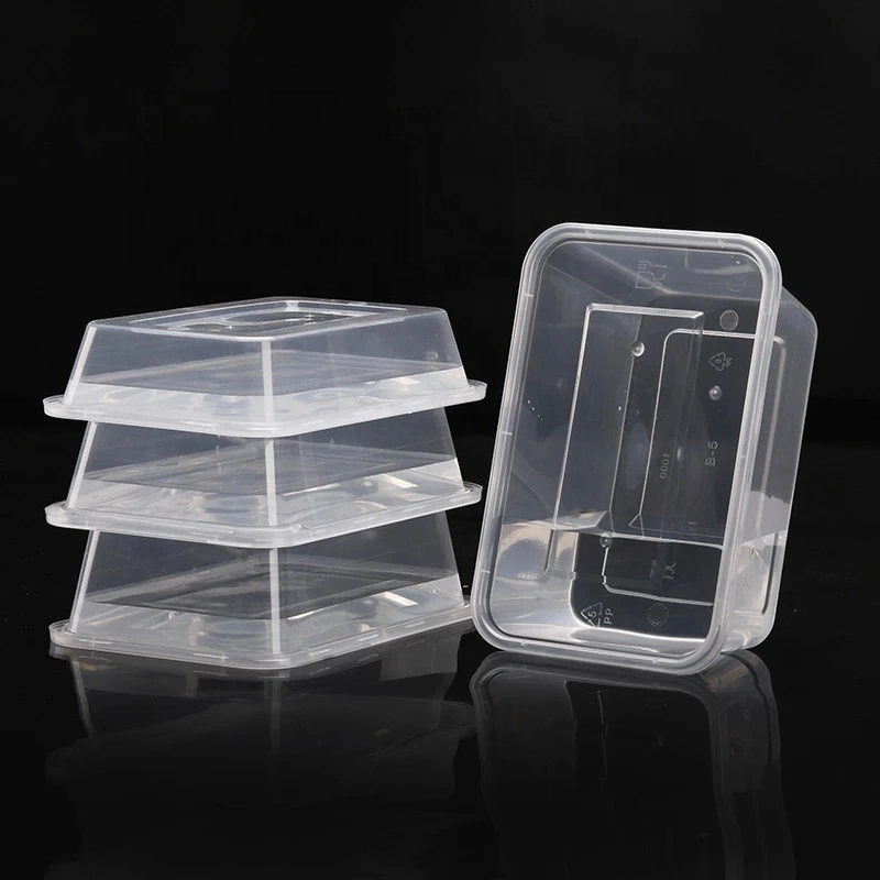 650ml PP Safe Heat Resistant Airtight Microwave Square and Round Takeaway Plastic Lunch Food Containers