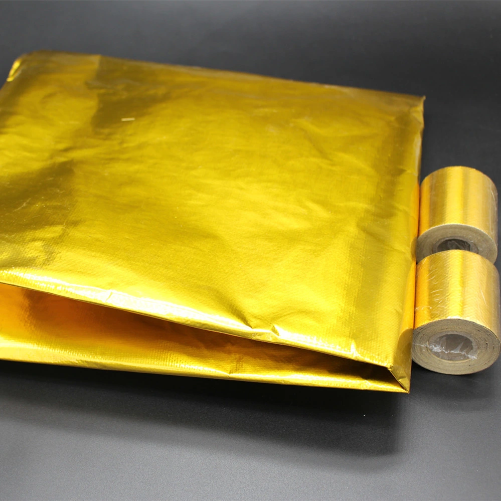 Adhesive Backed High Temperature Resistant Gold Thermal Heat Shield Foil