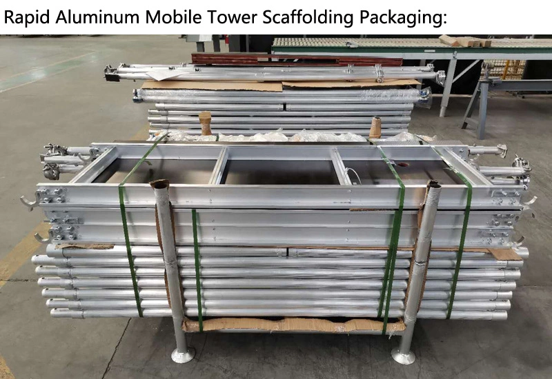 Aluminium Ringlock Frame System Aluminum Mobile Tower Scaffolding
