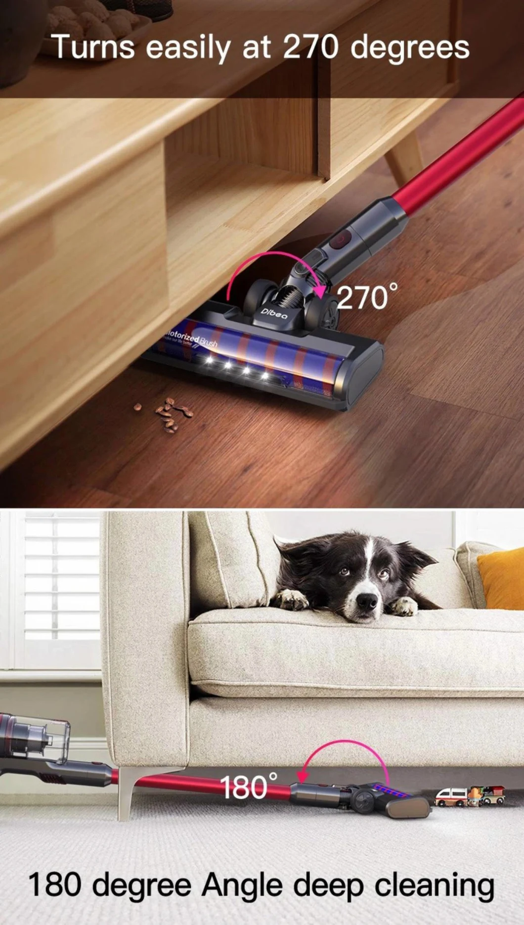 Wireless Vacuum Cleaner Rechargeable Wet Dry Portable Vacuum Cleaner