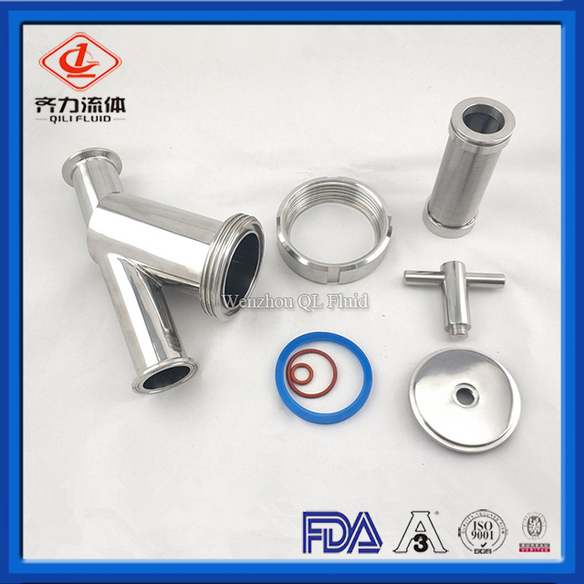 Sanitary Stainless Steel 304/316L Y Type Tube Filter/ Strainer