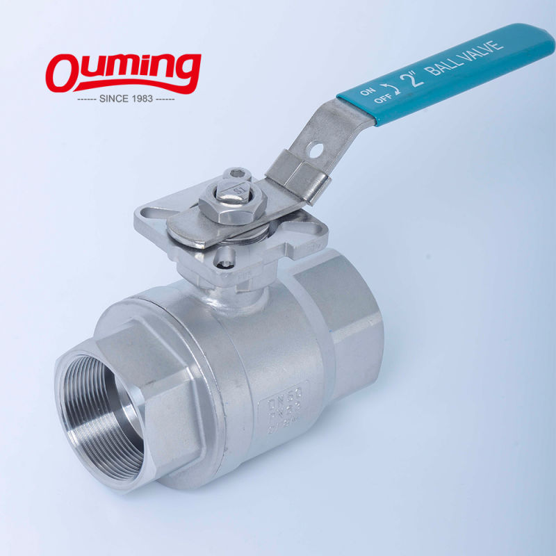2PC Stainless Steel Female Industrial Ball Valve with Threaded End