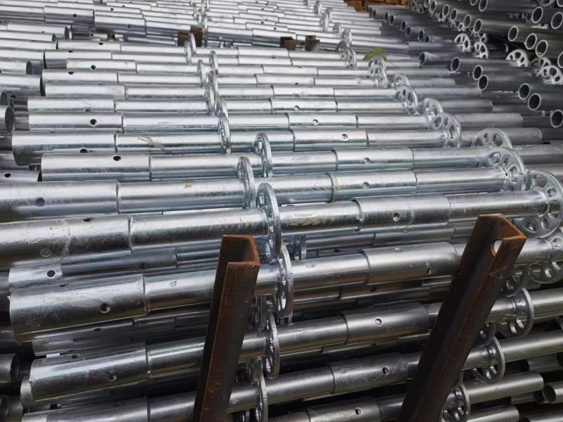 Hot Dipped Galvanized Scaffolding Layher Ringlock Standard Leger