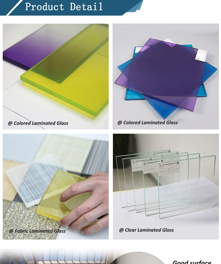 10.76 mm Tempered Safety Laminated Float Glass, Laminate Glass with PVB&Sgp for Glass Railings