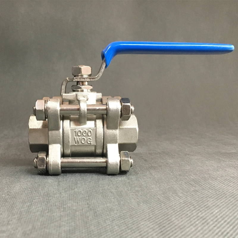 China Manufacture Stainless Steel Floating Ball Valve 3PC Steel Thread Ball Valve Check Valve