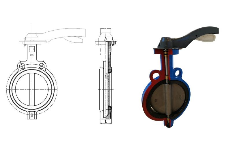 Center Line Wafer Type Butterfly Control Valve