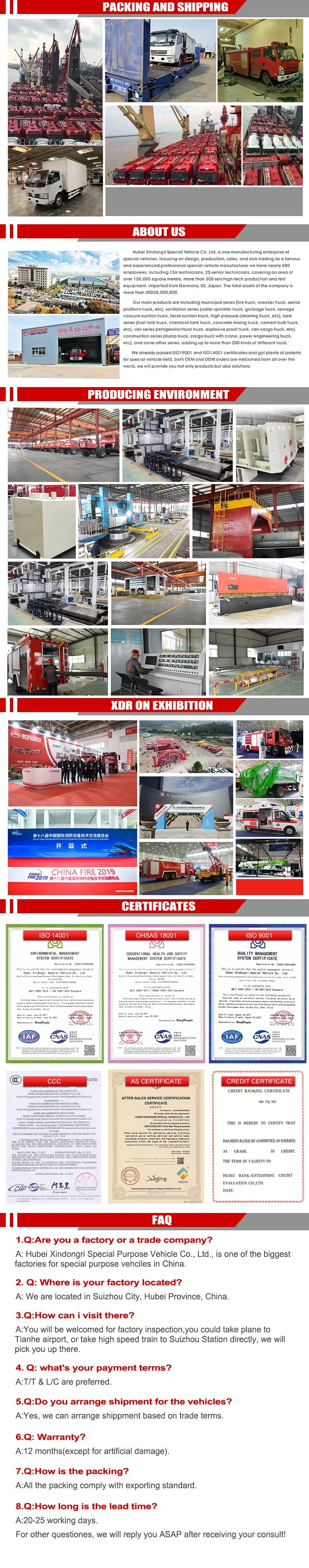 Manufacturer Sinotruk HOWO 2.5tons 5tons Fire Extinguisher Truck with Water/ Foam