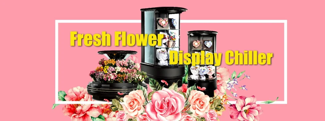 2 Meters Diameter Round Open Air Cooling Supermarket Fresh Flower Display Cooler Refrigeration Showcase for Flowers