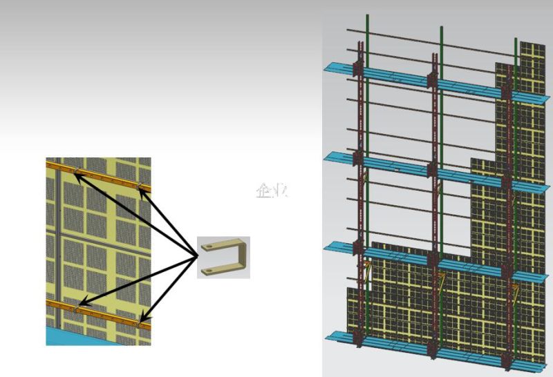 Safe Stable Heavy Duty Protection Panel Climbing Scaffold