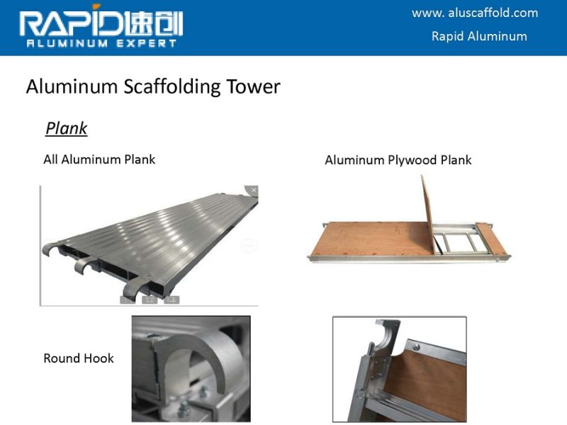 Aluminum External Mini Scaffolding Scaffold Rolling Mobile Self Erecting Truss Tower Crane