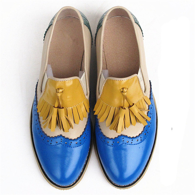 Vintage Brock Shoes Tassel Women's Brogue Shoes