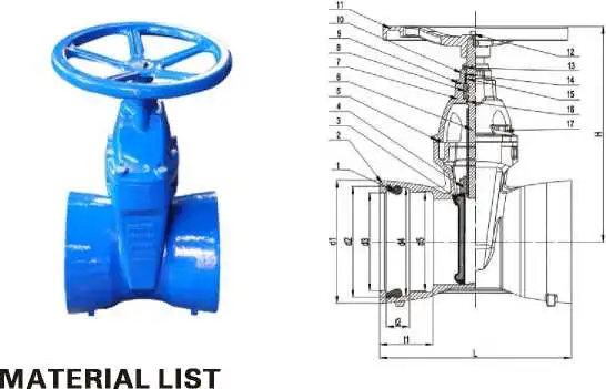 Non Rising Stem Groove End Resilient Gate Valve