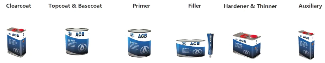 Acb High Quality Car Paint 1K Transparent Plastic Primer Paint Refinishing Manufacturer
