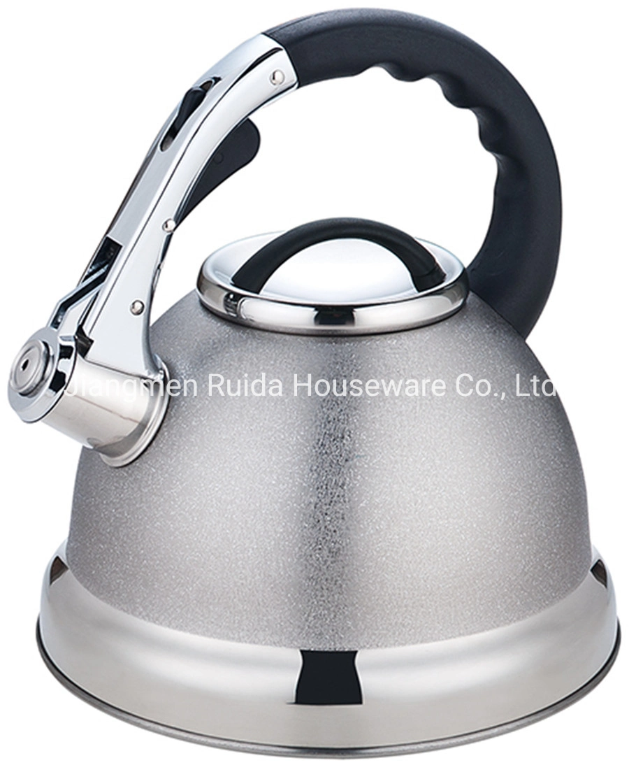 Home Appliance Kitchenware Sets 3.0L Stainless Steel Whistling Kettles in Blue Heat-Resistant Coating