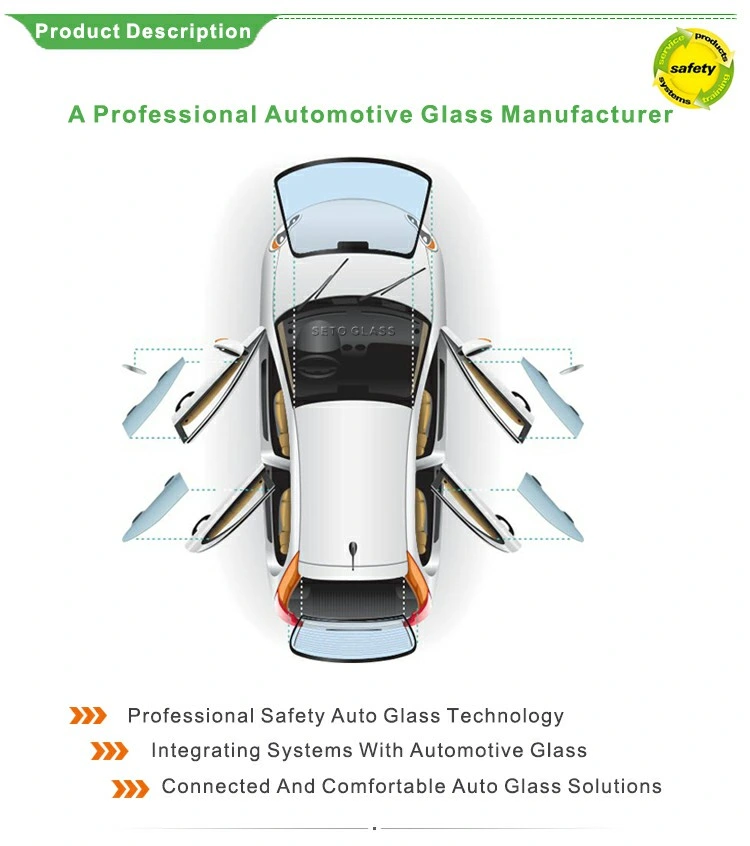 Auto Glass Auto Windshield Front Glass Front Laminated Glass Carbus Parts