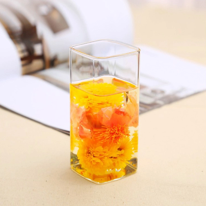 Brief Square Style Thickened Heat Resistant Glass Microwave Oven Special Heated Milk Breakfast Juice Beverage Cup