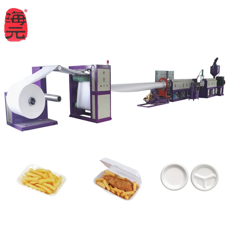 Haiyuan Brand PS Foam Egg Tray Lunch Box Plate Foaming Machine