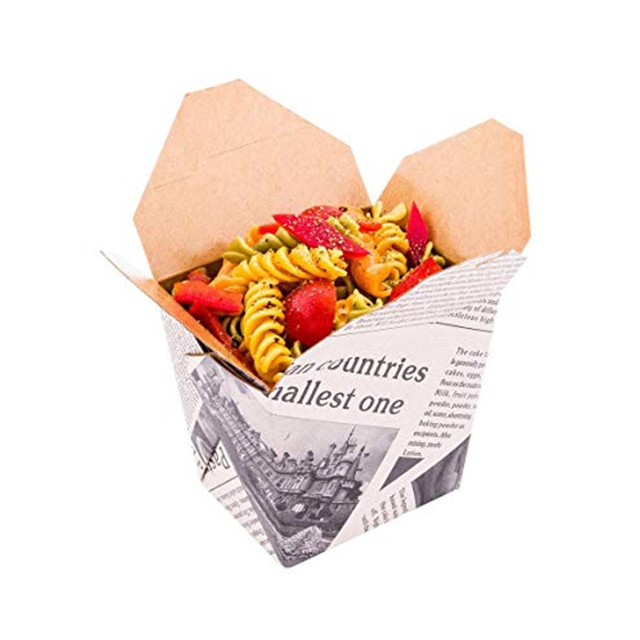 Food Grade Food Safe Custom Take out Lunch Boxes Noodle Pasta Take Away Noodle Paper Box