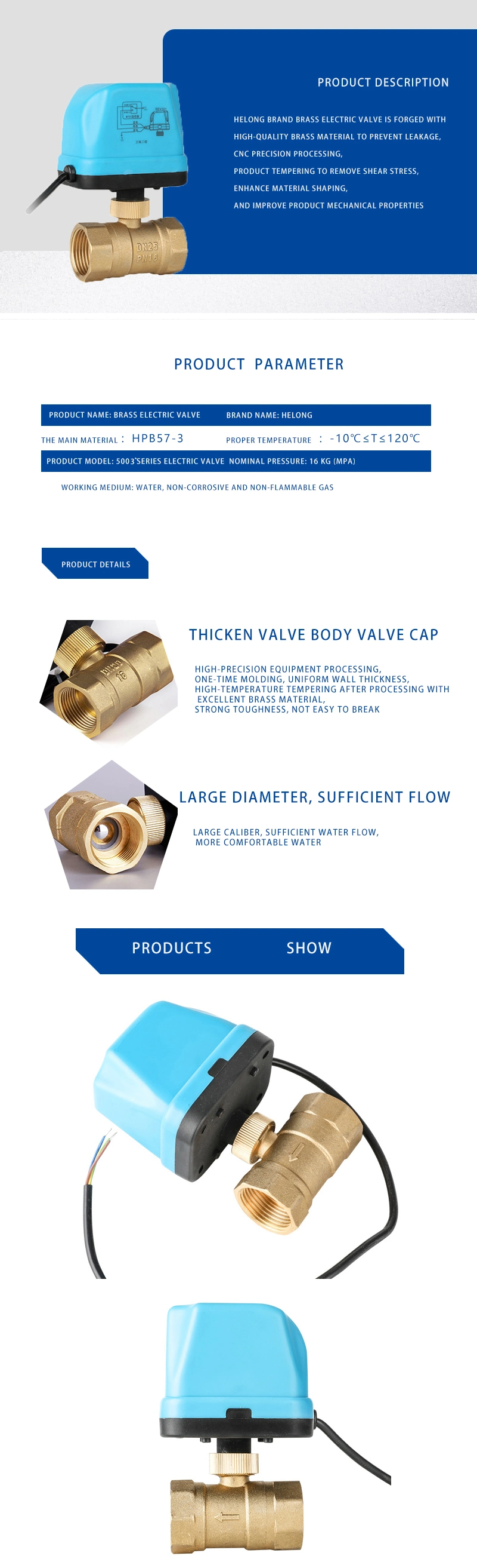 2 Way DN15 Motorized Electric Water Valve Sev3000 Highly Waterproof Electric Ball Valve Sev-250