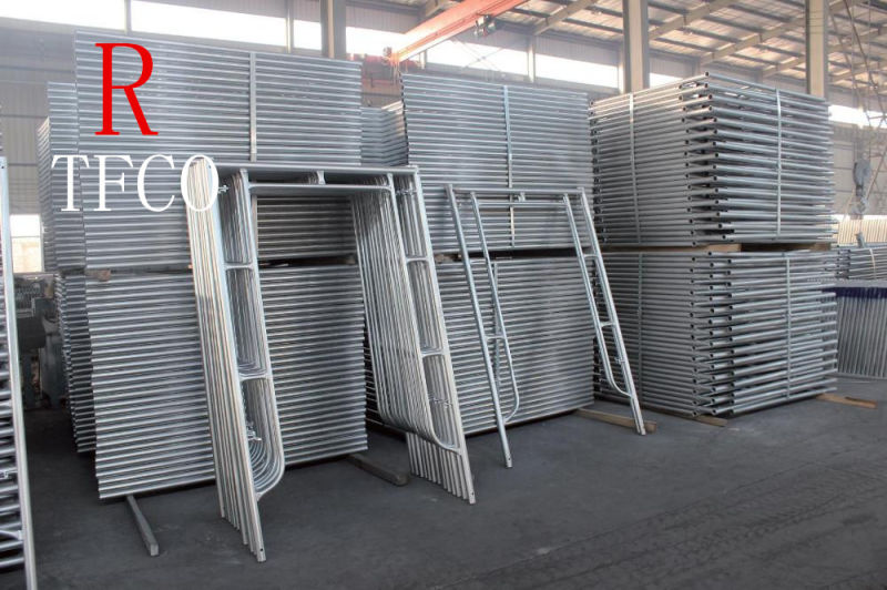 Pre-Galvanized Scaffolding H Frame Systems Mobile Walk-Through Frame Scaffolding