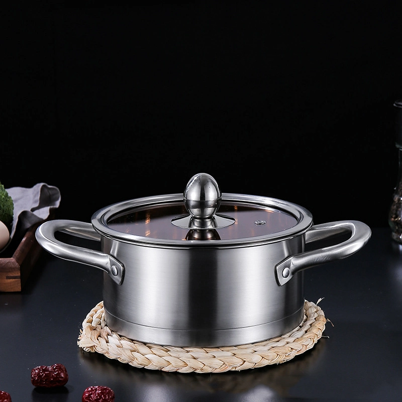 Factory Price Stainless Steel Soup Pot 18cm Small Soup Pot Heated Soup Pot