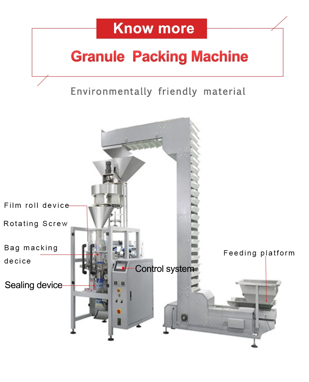 Coca Seeds Vacuum Packing Machine Mushroom Bagging Machine for Sale