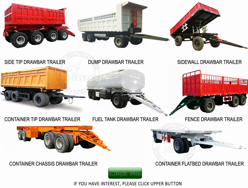 Front Rear 2 Ways Tipping Hydraulic Double Towing Semi Trailer Dumper