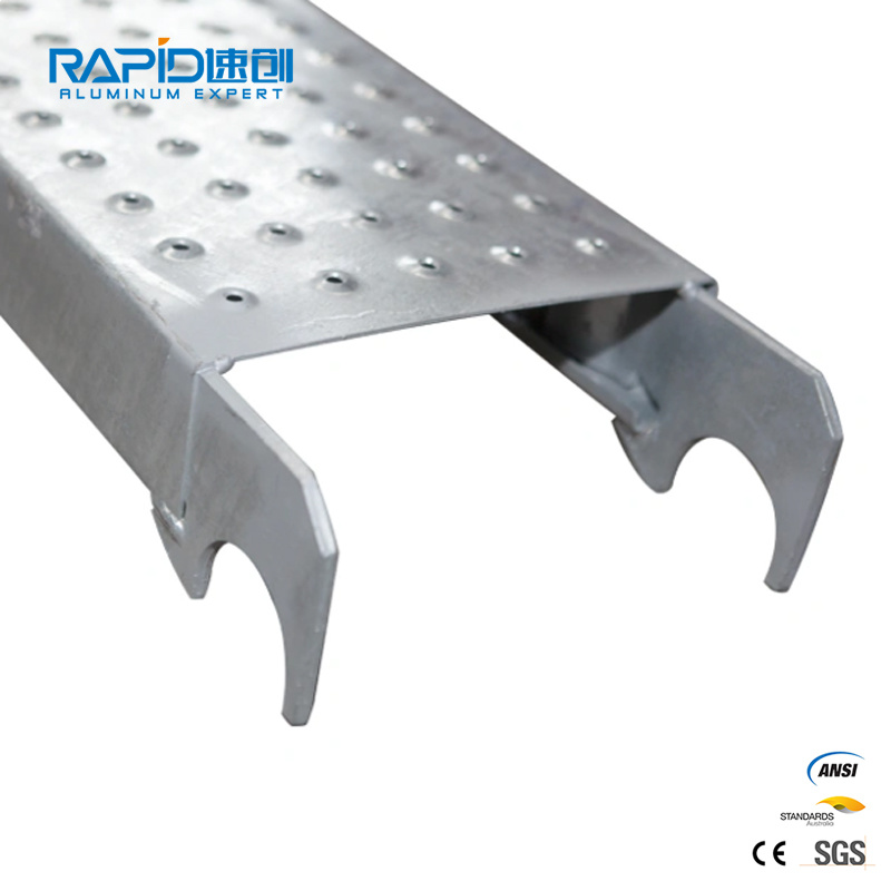 HDG Metal Steel Layher Scaffold Deck / Plank for Cuplock Ringlock Scaffolding