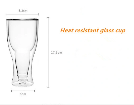 Heat Resistant Transparent Glass Water Glass Beer Juice Glass Creative Beer Glass Cup