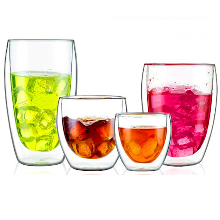 Factory Heat Resistant Borosilicate Glass Coffee Cup Double Wall Glass Cup Beer Glass Cup