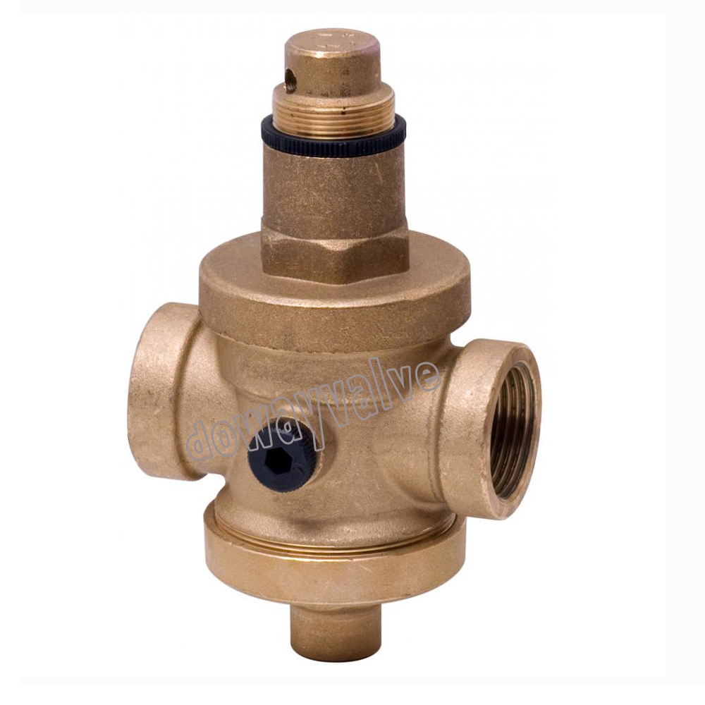 Brass Relief Control Water Pressure Reducing Valve Oil Filled Pressure Gauge