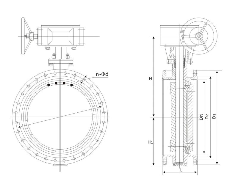 Flanged Double-Eccentric Soft-Sealing Butterfly Valve/Stainless Steel Valve