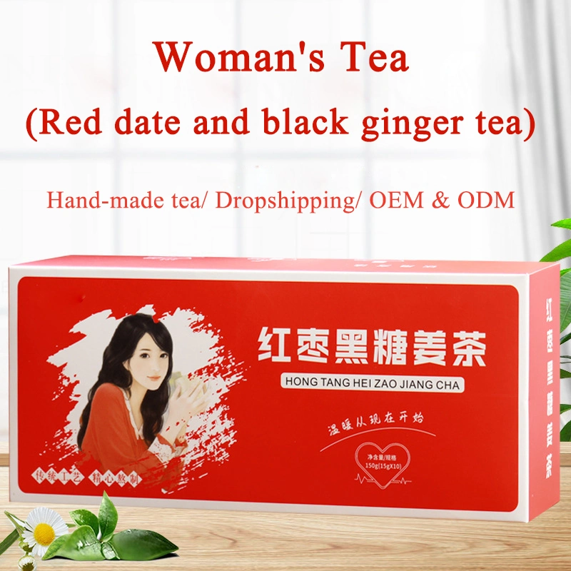 Red Dates Ginger Rose Natural Herbal Infertility Women's Womb Detox Tea for Woman
