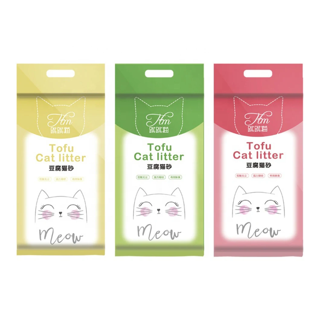 Custom Gusset Litter Bag Printed Bag Compostable Plastic Bag Recyclable Tofu Cat Litter Bag