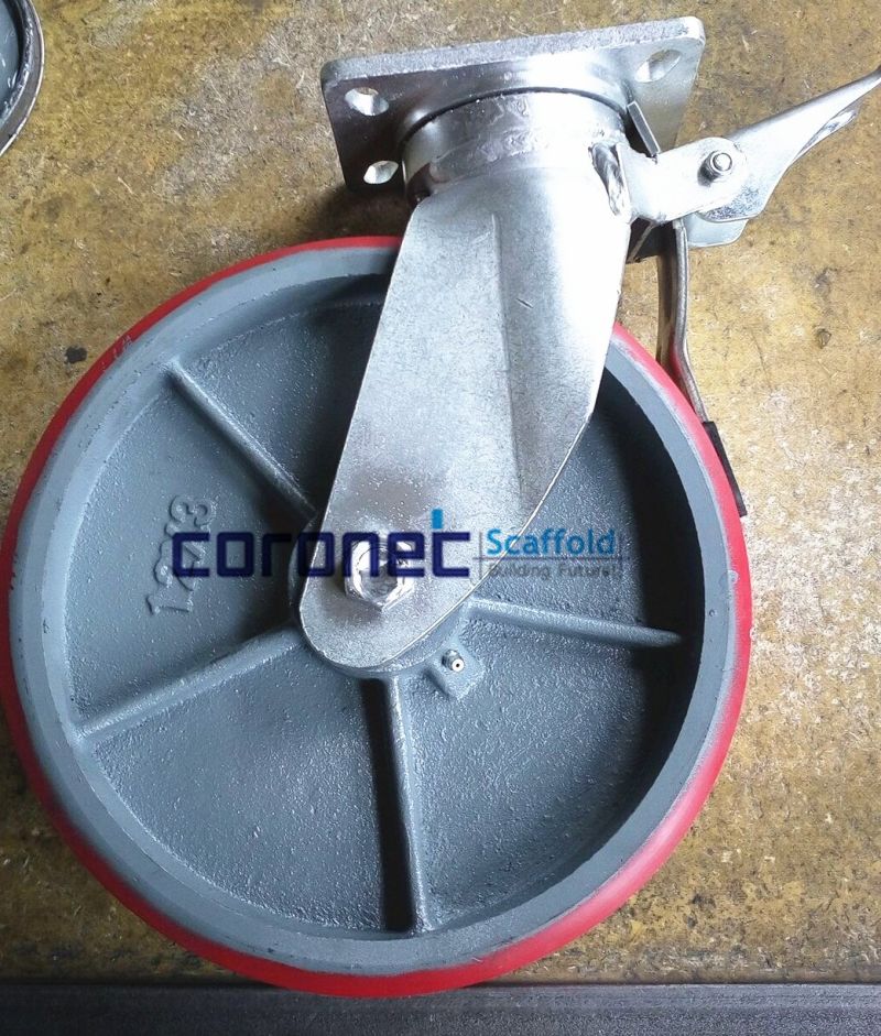 1500kgs Capacity Scaffold Casters Cuplock Scaffolding with Brake for Mobile Scaffolding Tower