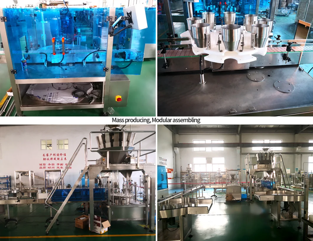 Automatic Glass Bottles Weighing Filling Capping Machine for Dried Mustard Food Packaging