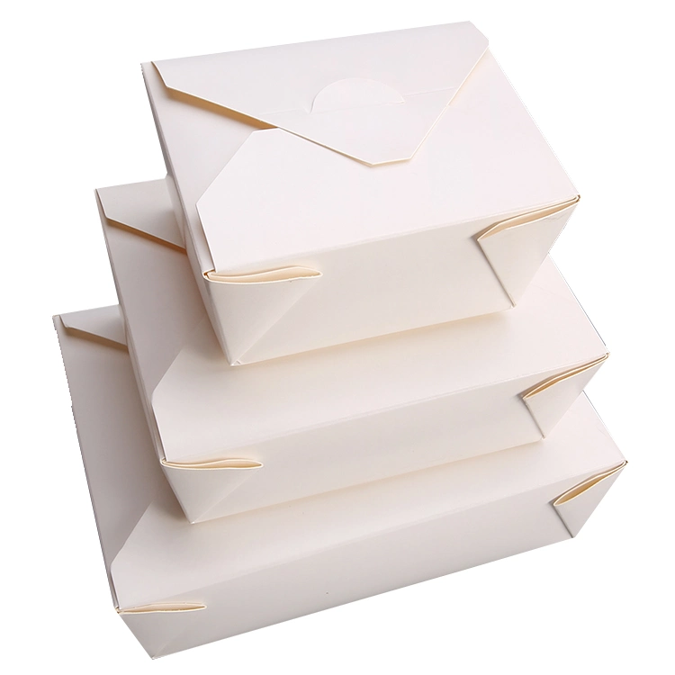 Disposable Meal Containers Kraft Paper Food Packaging Box Delivery Take Away Fried Fast Food Boxes