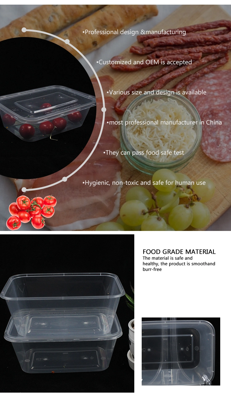 Disposable Plastic Food Box Take-Away Box Plastic Food Container