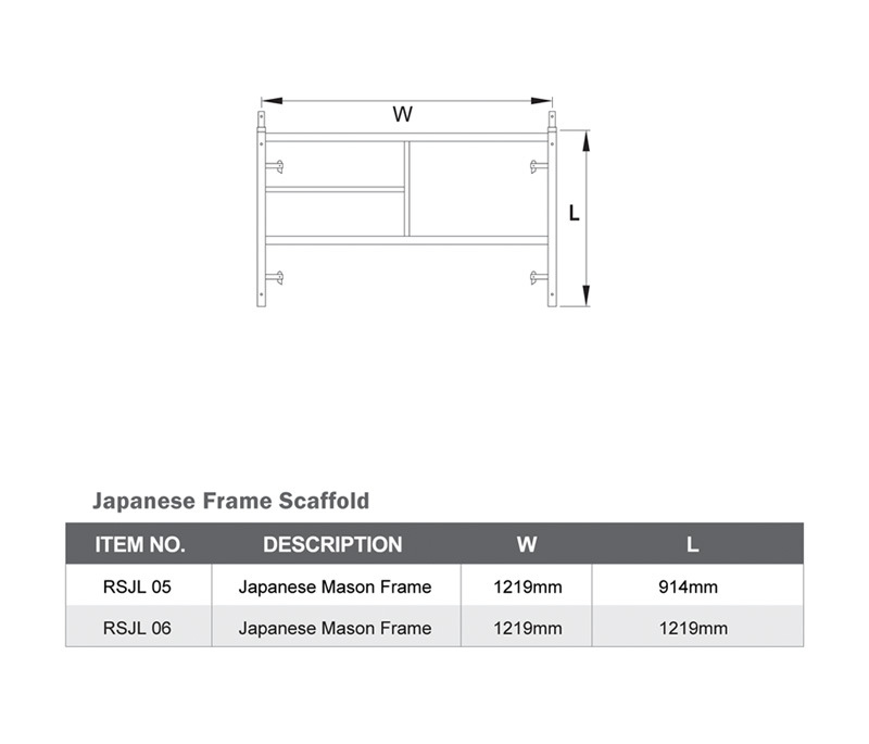 Steel Mason Main H Type Shoring Walk Through Scaffolding Scaffold Ladder Mobile Frame