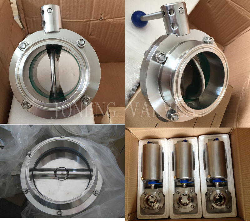 Stainless Steel Hygienic Clamped/Flanged Butterfly Valve (JN-BV2006)