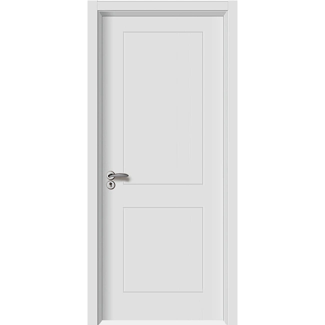 Kangton Brand Door Flush Style with Groove 2 Panel Design White Painted Wooden Door/Interior Door